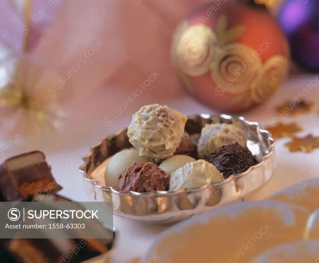 Christmas pastries, peels, chocolates, Table decoration, christmassy, detail  Dominos, sweet, candies, sweetly, schokoladig, chocolate, saccharated, r...