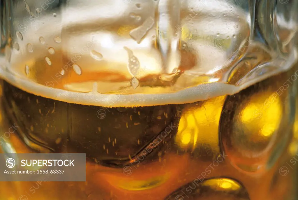 Stein, beer, close-up   Beer glass, beer mug, glass jug, beverage, alcohol, alcoholic, alcoholic, beer kind, cooling, drily, symbol, concept, drinking...