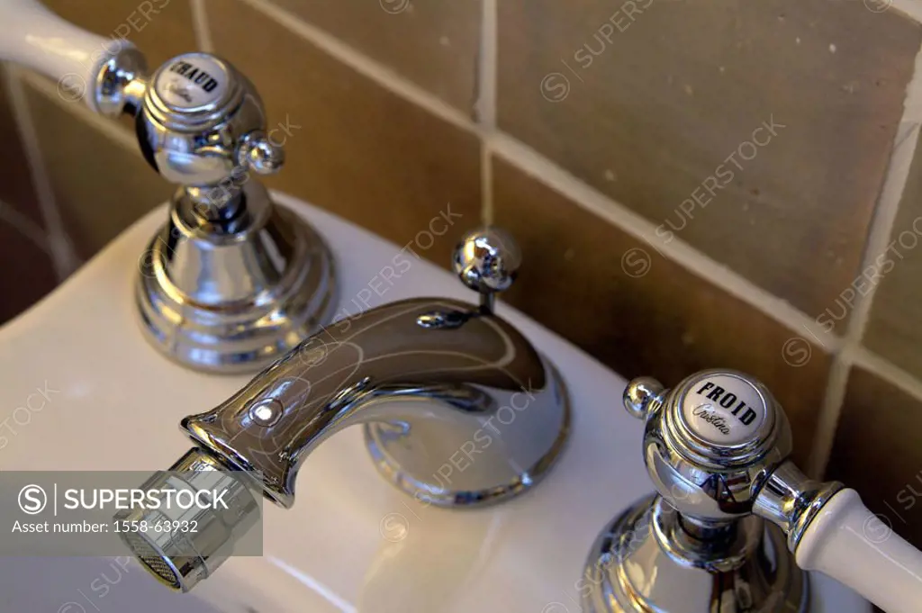 wareh-basins, faucets, Froid, Chaud, hotly, drily, cleans, Detail France, French, armatures, water, armature, writing, style, stylishly, temperature, ...