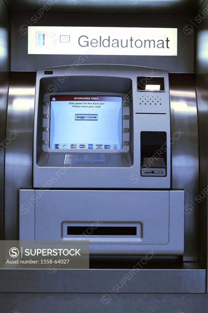 Bank, automatic teller,   Credit institution, money, finances, EC, EC-Automat, bank vending machine, vending machine, cash, self-service services, sim...