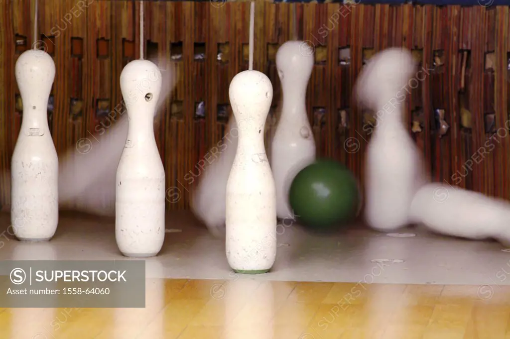 Bowling alley, cones,    Leisure time, hobby, sport, track, cones, installation, game, clears, meets, match, sociability, skill, precision, marksmansh...