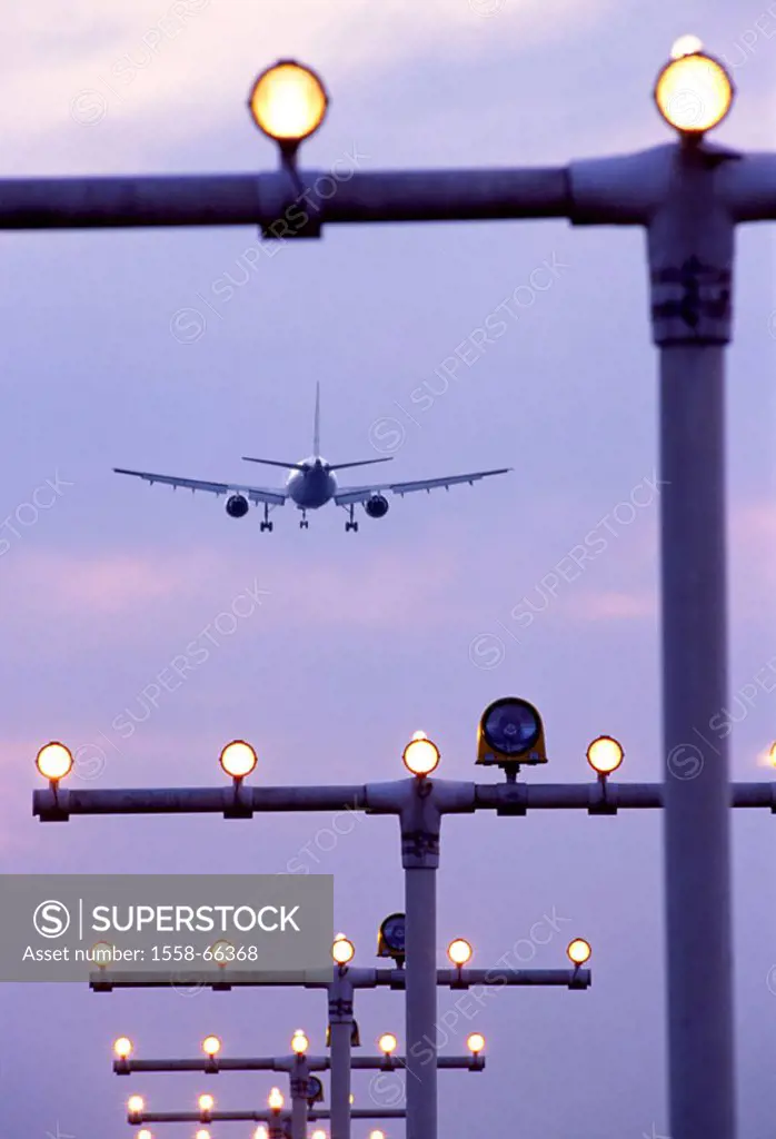 Airport, country help, airplane   Series, aeronautics, runway, labeling, lights, headlights, country touch, passenger airplane, trip, flight trip, lon...