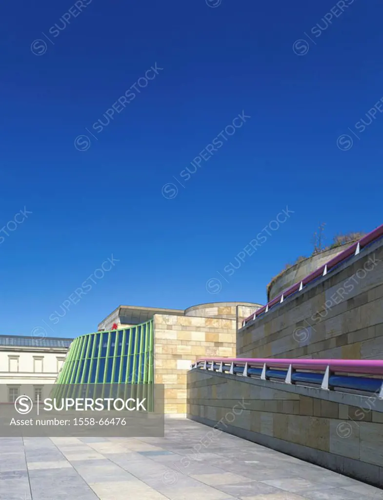 Germany, Baden-Württemberg,  Stuttgart, newcomers state gallery,  Facade Provincial capital, buildings, art, culture, formation, museum, architecture,...