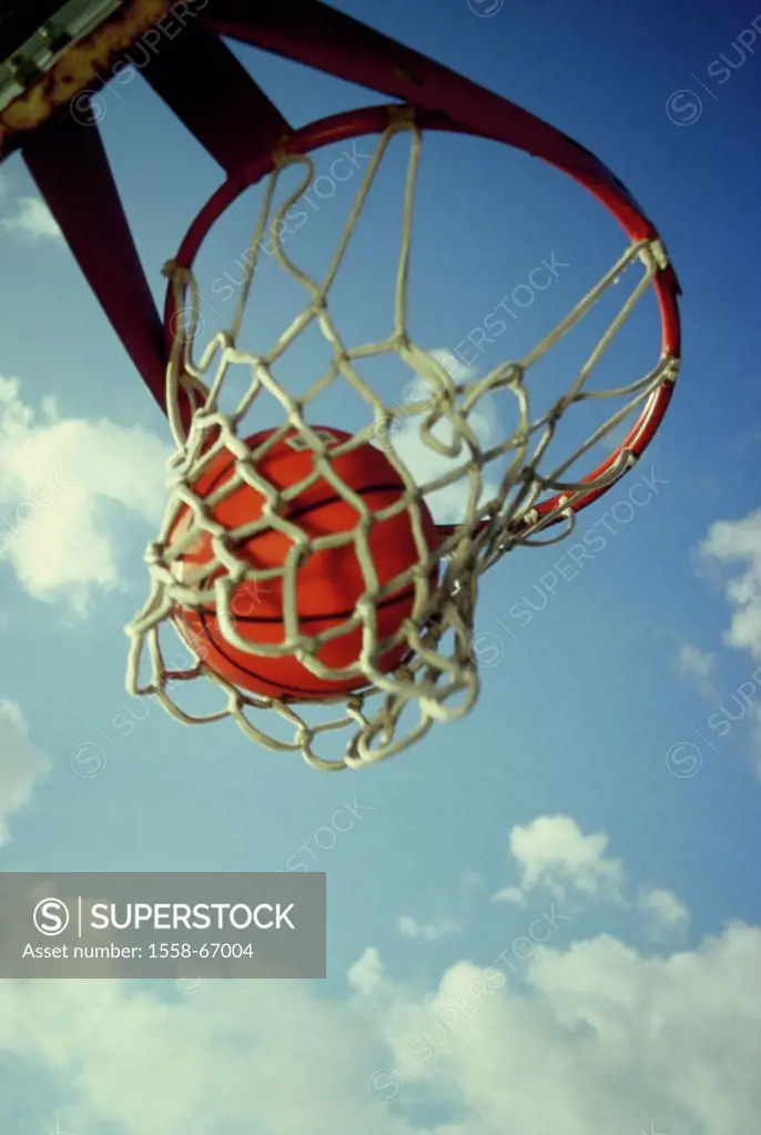 Basketball, basket throw, from below   Basketball, basketball basket, basket, basketball, Ballspiel,  Ball sport, sport, ball game, team sport, team g...