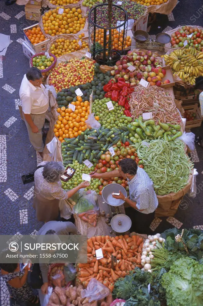 Vegetable market, merchandise, dealers, customers, from above Week market, market, food market, sale, food, food, vegetables, fruit, selection, offer,...
