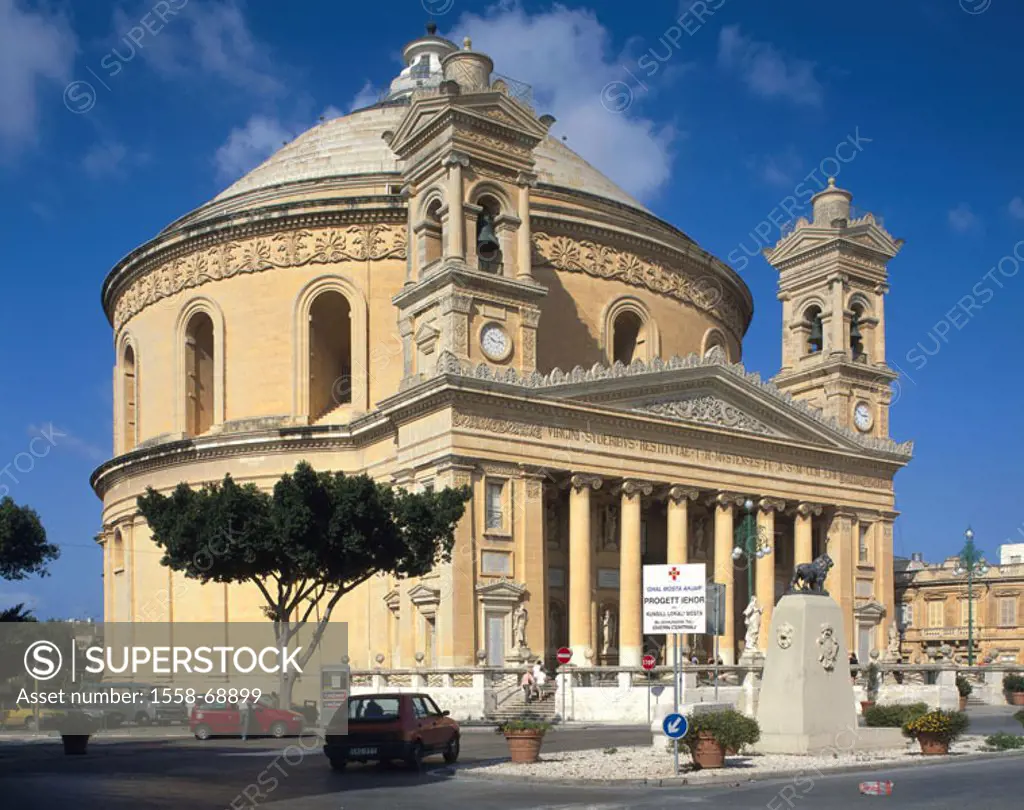 Malta, Mosta, church Santa Marija  Assuant  Island state, island, sight, chapel, sacral construction, dome church, assumption of the Virgin Mary, port...