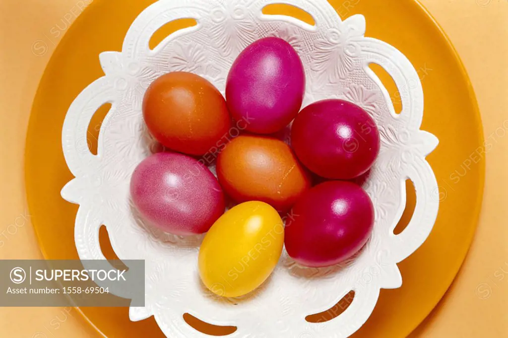 Easter, peel, Easter eggs, colorfully, from above  Easter, Eastertime, traditions, Easter traditions, tradition, eggs colored, different, decoration, ...