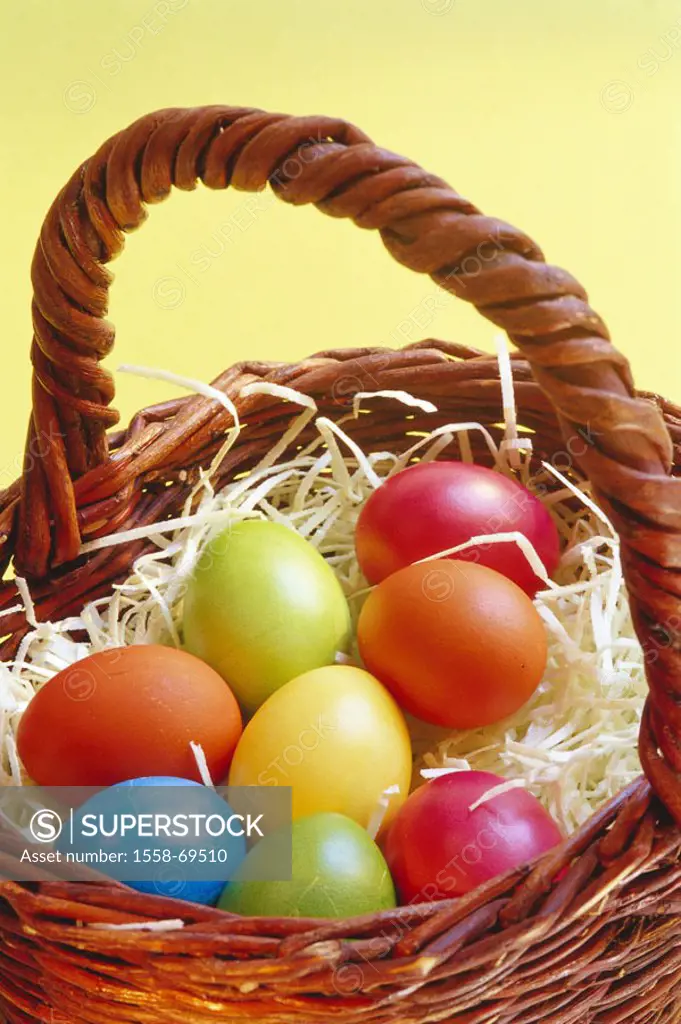Easter, basket, detail, Easter eggs,   Easter, Eastertime, traditions, Easter traditions, tradition, eggs, colorfully, colorfully, pussy,  different, ...