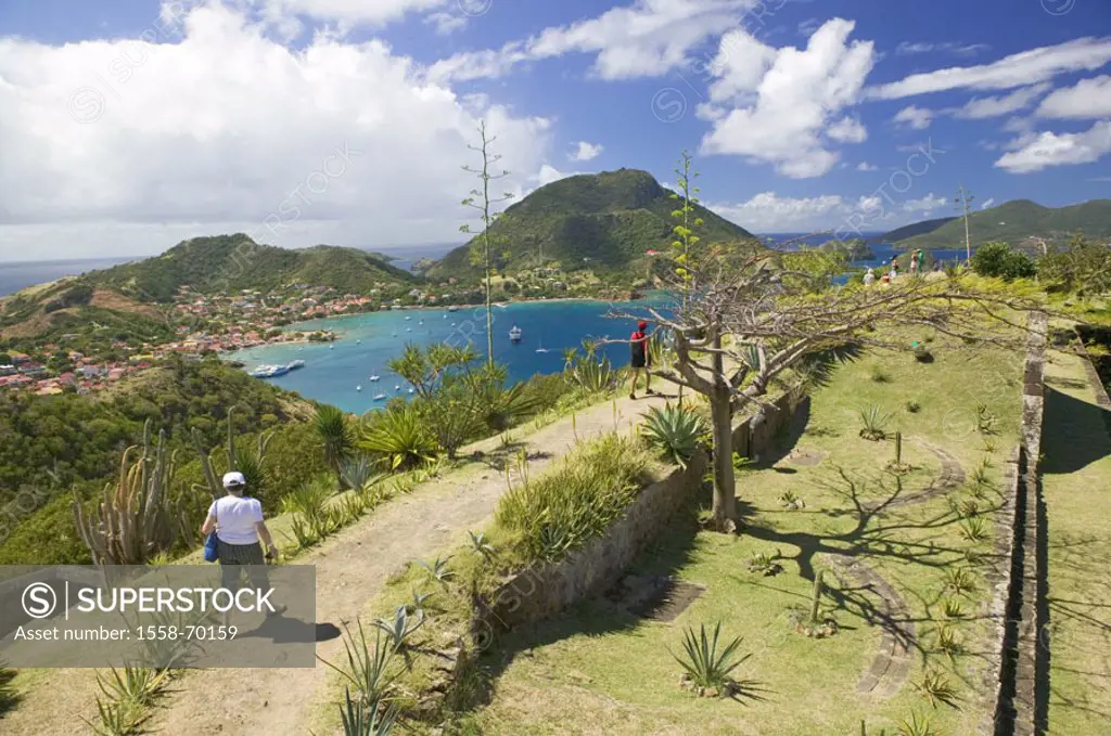 Guadeloupe, Bourg of the Saintes, fort Napoleon, Baie de Marigot, fortress, visitors,