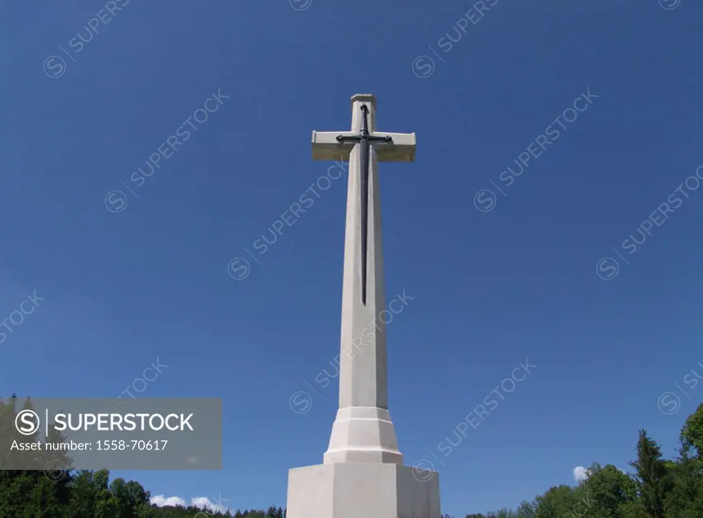 Germany, Upper Bavaria, Dürnbach, Soldier graveyard, cross,  Bavaria, near lousy brook, graveyard, ´Cemetery´, Commemorations, memory, world war, 1939...