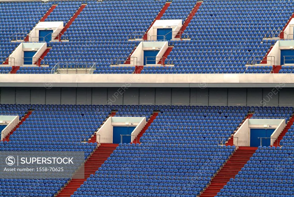 Arena, platform, seat rows   Sport stadium, football stadium, stadium, sports arena, seat, seat, folding seat, rows, order, structure, patterns, incom...