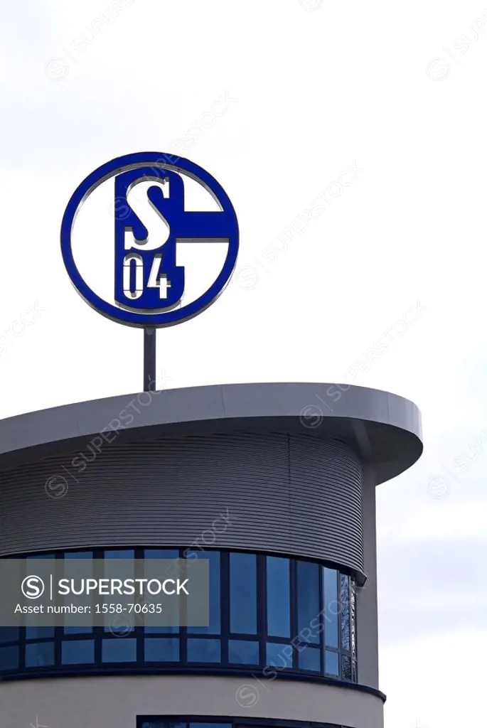 Germany, North Rhine-Westphalia,  Gelsenkirchen, arena on mischief,  Detail, Schalke-Logo, AufSchalke, Veltins-Arena, sport stadium, football stadium,...
