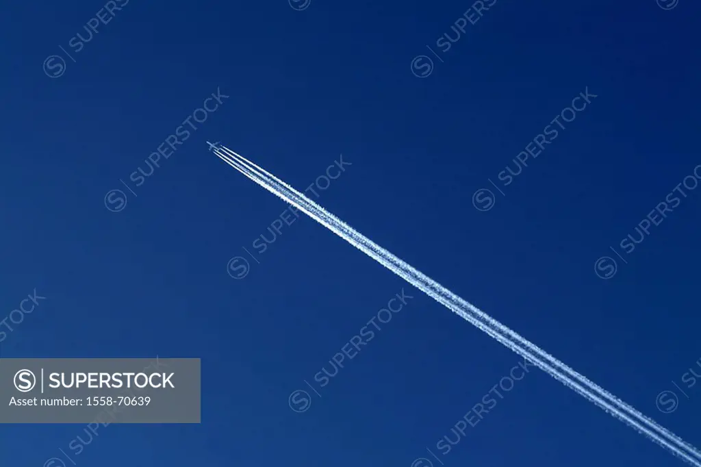 heaven, airplane, contrails,     Airspace, passenger airplane, airline company, trip, travels, going on a trip, Travel, flie, flight trip, airline, Dü...
