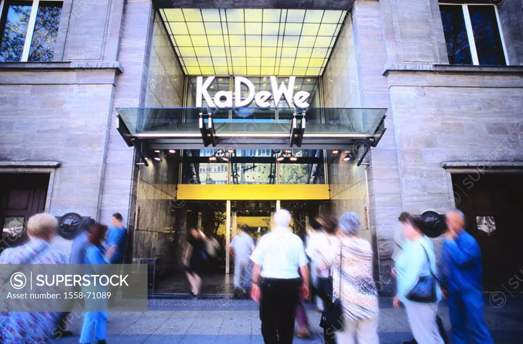 Germany, Berlin, department store  KaDeWe, at the beginning of area, customers, Fuzziness Department store of the west, business buildings, built Eink...