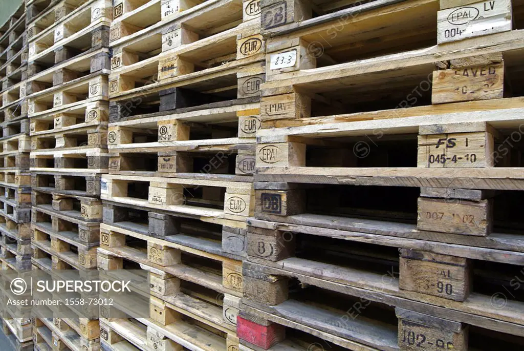 Europe Latvians, stacked, detail   Transport system, logistics, shipping, camps, storage, wood palettes, palettes, Euro palettes, Hubpaletten, stack p...
