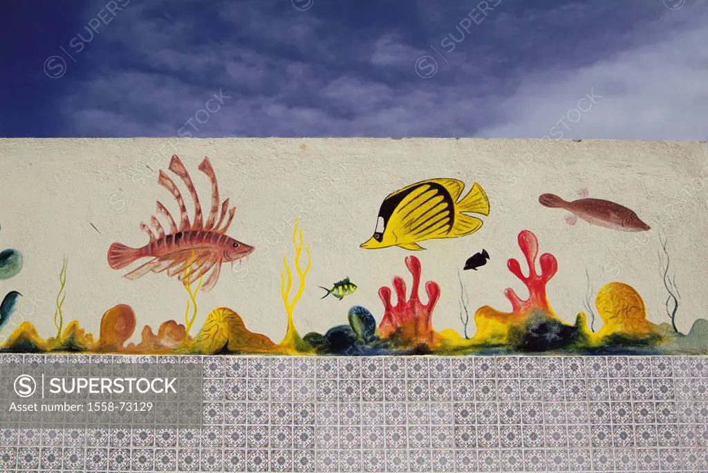 Egypt, Hurghada, diving school, wall,  Murals  Africa, destination, destination, diving paradise, red sea, Diving Center, outside wall, paintings, wal...