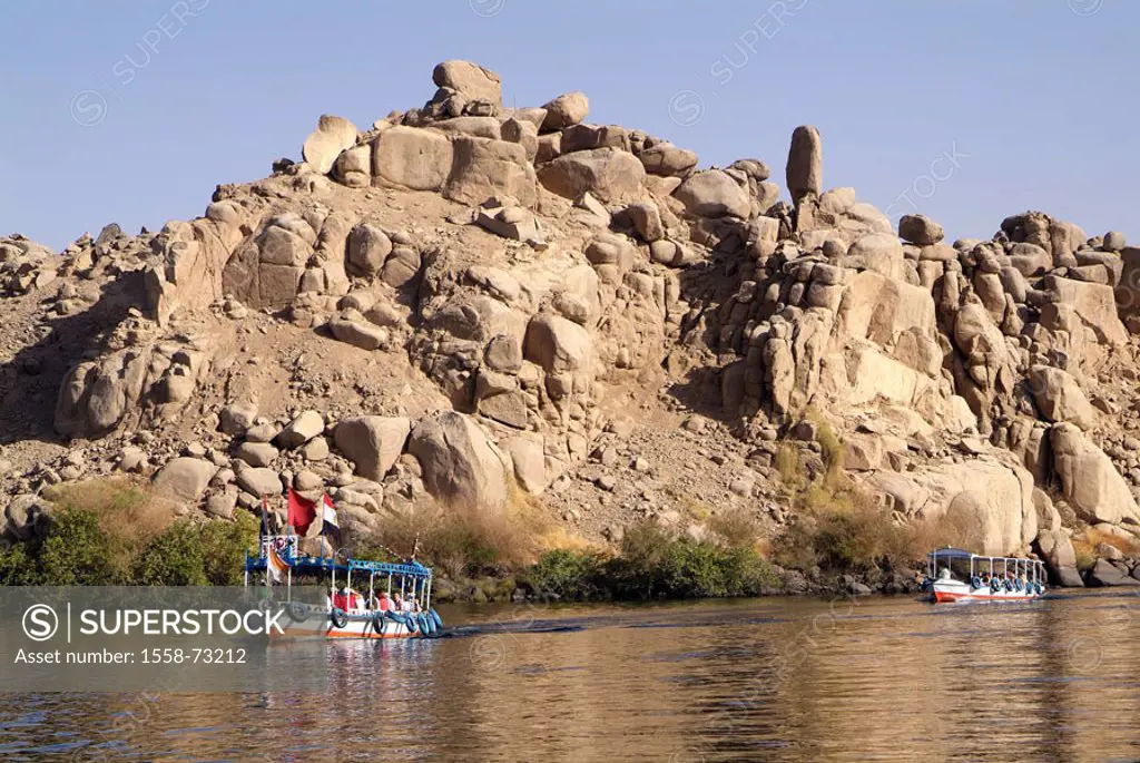 Egypt, Assuan, island Agilkia,  River Nile, trip boats,  Africa, head Egypt, destination, destination, sight, Nile island, trip, boat trip, boats, tou...