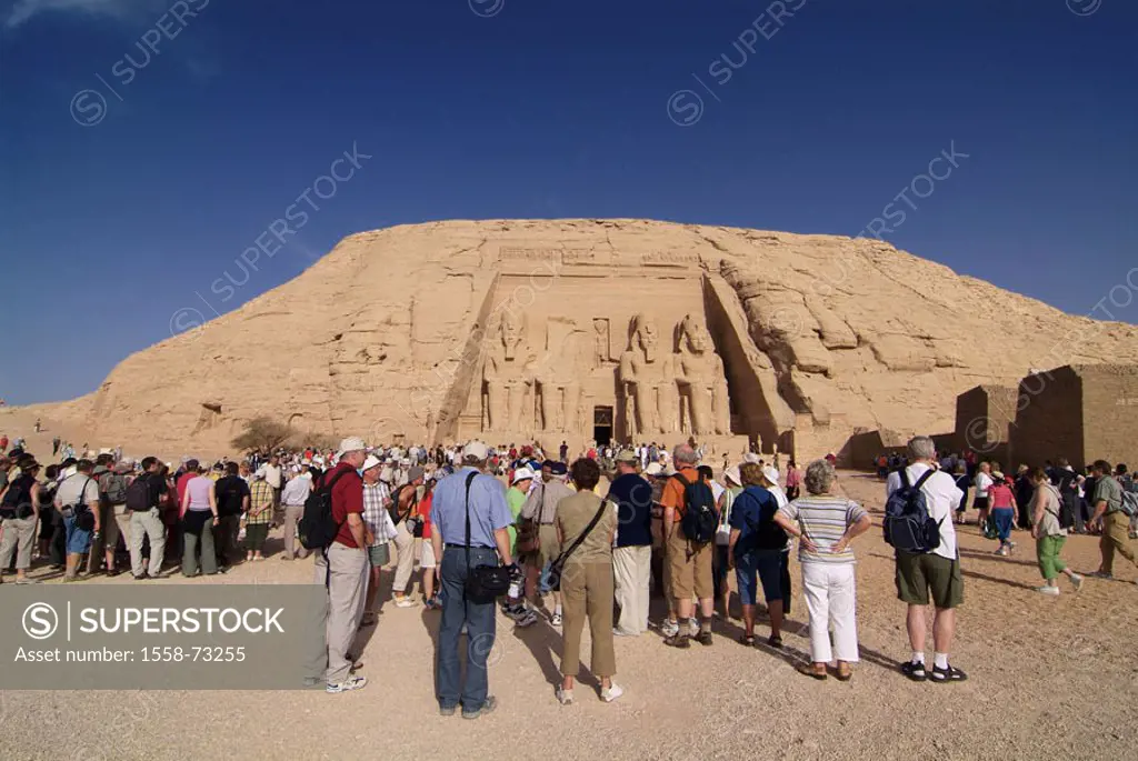 Egypt, Abu Simbel, big temple,  Colossal statues, visitors,  Africa, head Egypt, destination, destination, sight, landmarks, culture, rock temples, st...