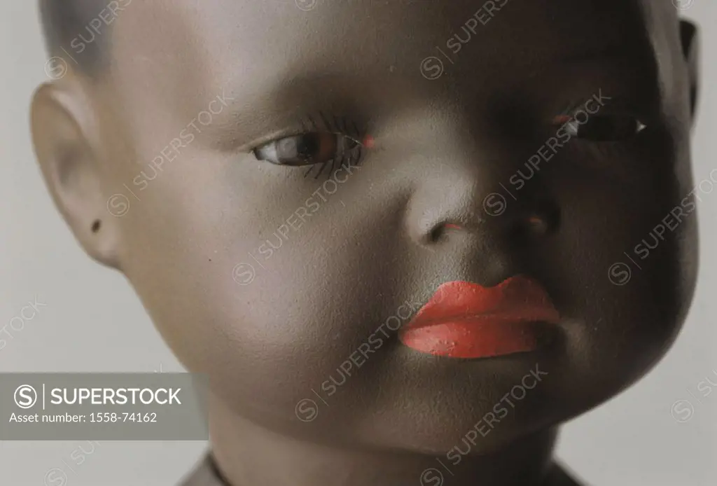 Negro doll, company Heubach-Köppelsdorf,  Portrait, truncated only editorially! Toy, collector doll, collectible, doll, hay brook doll, hay brook Köpp...