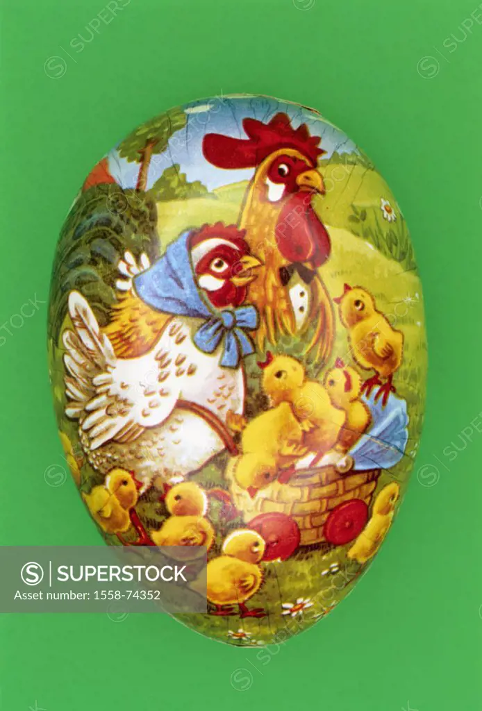 Füll-Ei, Easter motive,   Series, Easter egg, Pappei, Papp-Ei, cardboard Easter egg, Oster-Füllei, Oster-Füll-Ei, Füllei, motive, paints hen family, i...