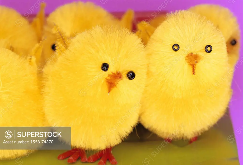 Easter chicks   Easter, Eastertime, chicks, artificially, toy decoration Easter decoration, Eastertime, concept, many, yellow, kitsch, Nippes, quietly...