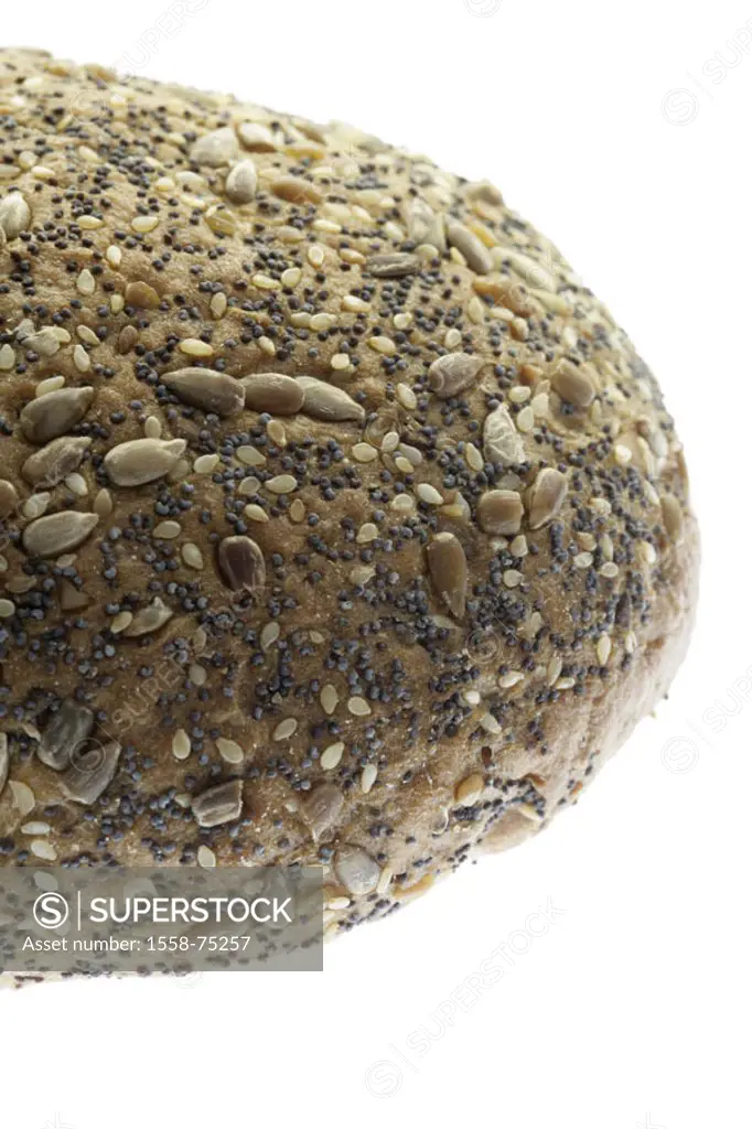 Whole-wheat bread, detail,   Food, bread, increase grain bread, pastries, basic food, bread loaf, loaf, grains, Körnerkruste, bread crust, full value,...