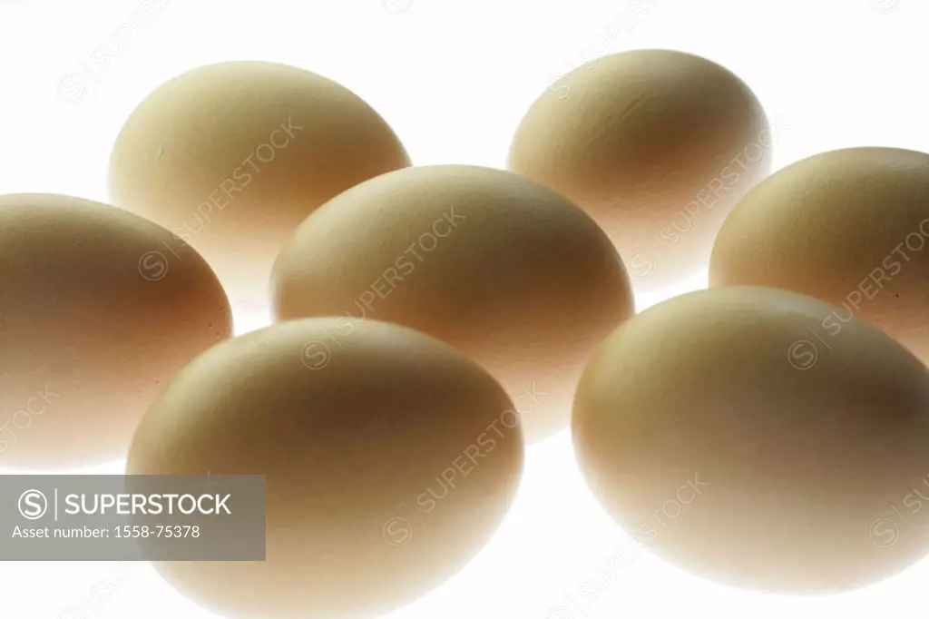 Hen´s eggs, detail,   Food, eggs, peels, Eischalen, eggshells, brown, same, oval, peel, fragile, fragile, sensitively, cholesterol, protein, protein, ...