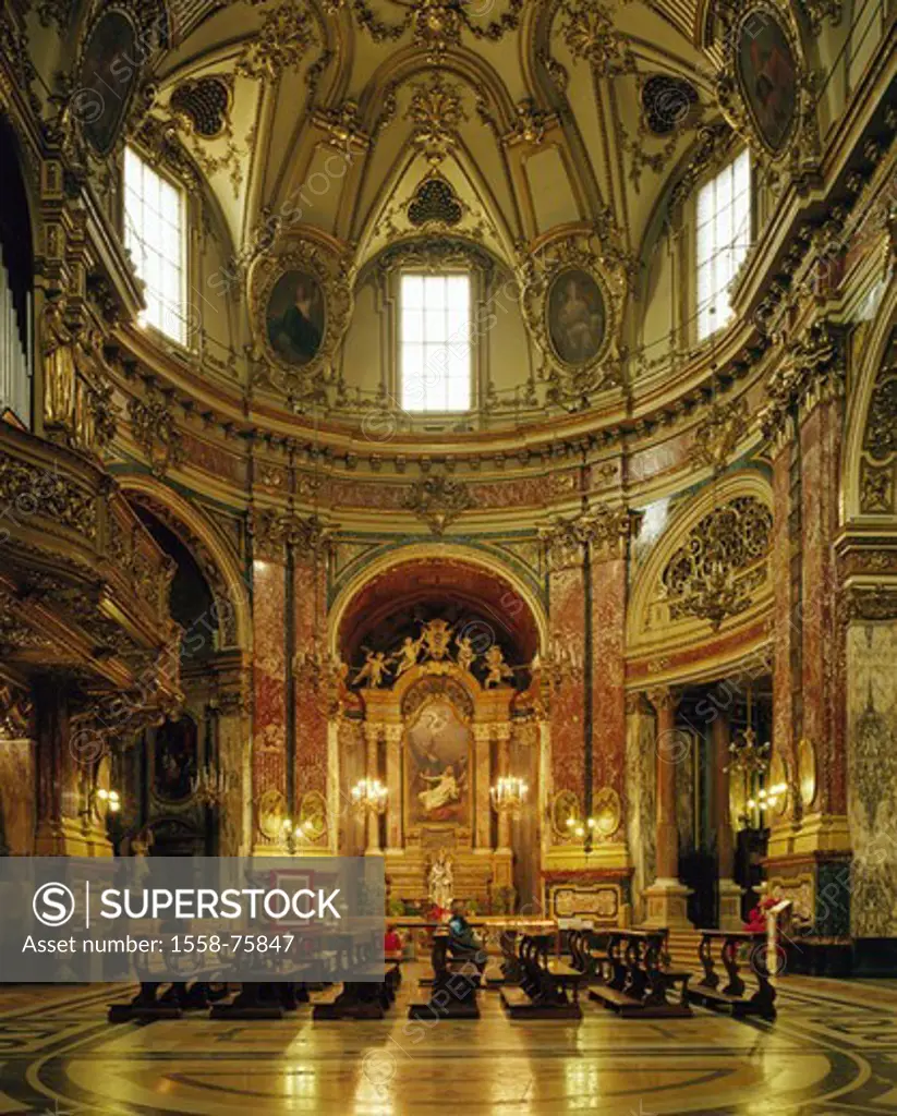 Italy, Piemont, Turin, church Santuario,  della Consolata, interior reception,  Europe, North Italy, sight, pilgrimage church, chapel, sacral construc...