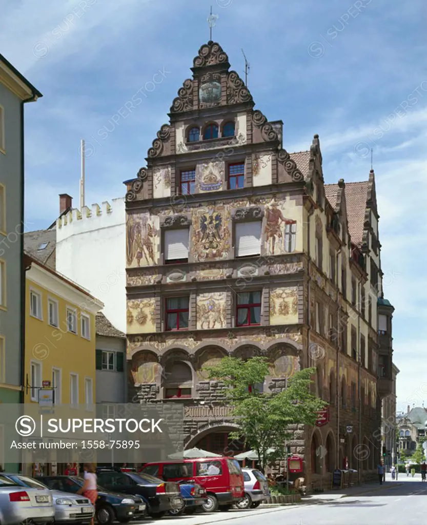 Germany, Baden-Württemberg,  Constance, St. - Stephan place Zeppelin house  Europe, Central Europe, city center, sight, buildings, architecture, facad...