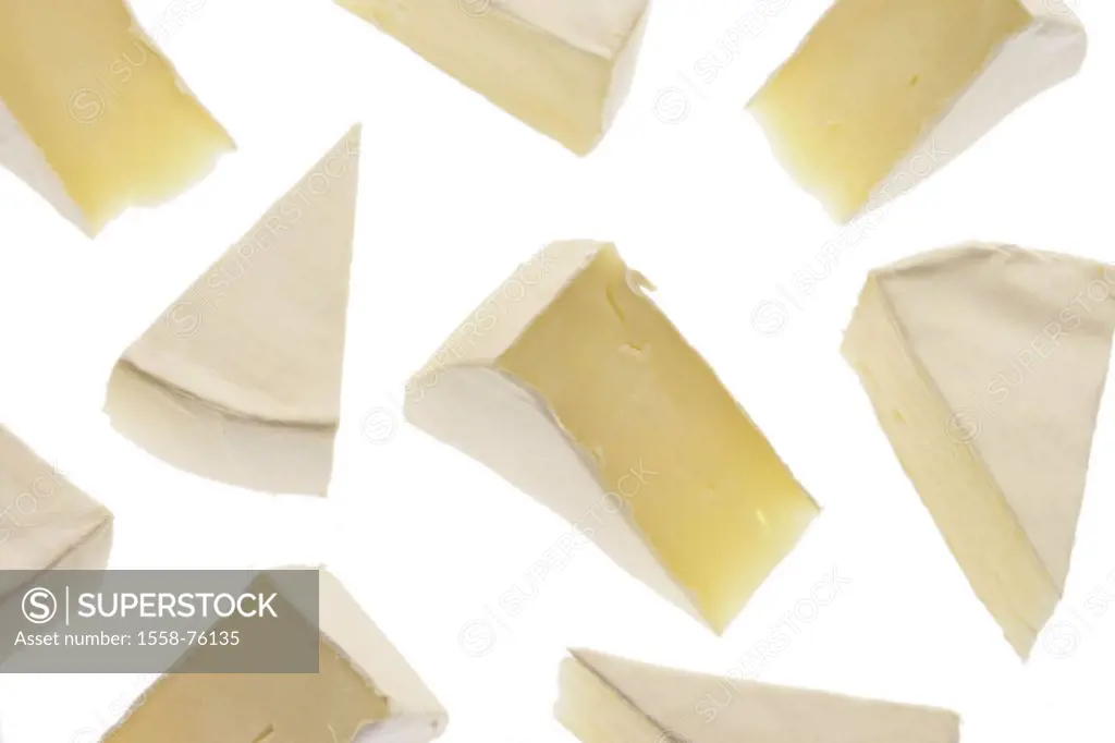 Bragged soft cheese, Camembert,   Milk product, cheese, cheese kind, French, mold cheese, hand cheese, corners, cheese corners, scrap, cut pieces, dai...