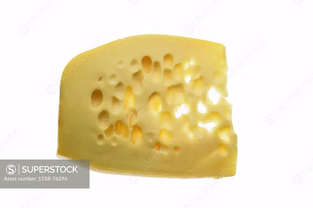 Cheese piece, Leerdamer,   truncated cheese, hard cheese, cheese Eck, cheese , Holes, cheese holes, milk product, dairy product, cheese kind, food, nu...