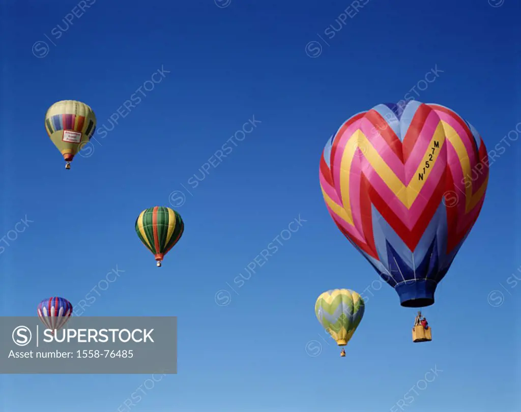 heaven, hot-air balloons, different,  colorfully  USA, New Mexico, Albuquerque, Hot air balloon Fiesta balloon festival festival, event, balloons, bal...