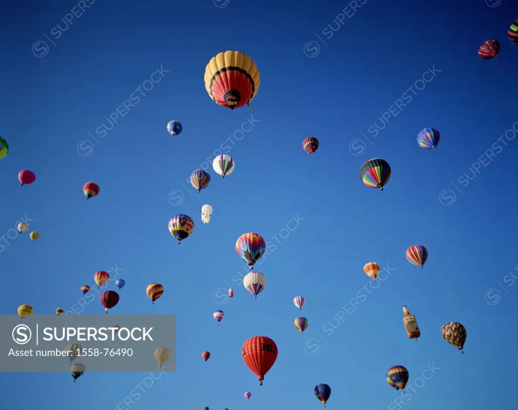 heaven, hot-air balloons, colorfully,  different   USA, New Mexico, Albuquerque, Hot air balloon Fiesta balloon festival festival, event, balloons, ba...