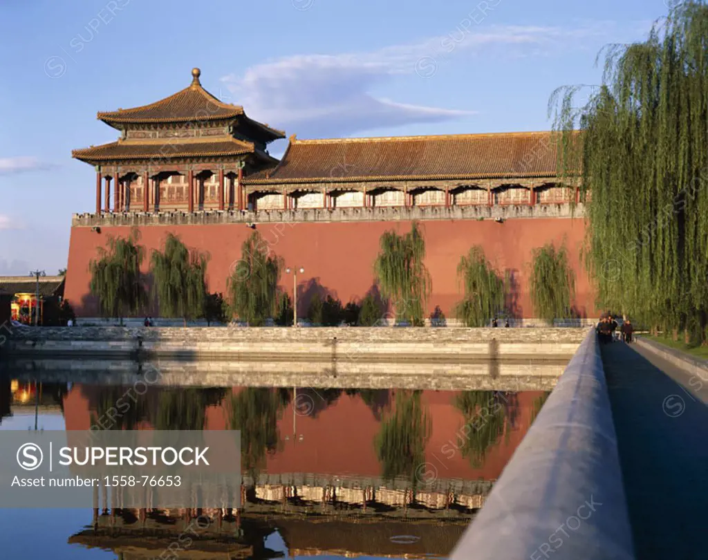 China, Peking, forbidden city,  Palace museum, waters,  Asia, Eastern Asia, palace, Gugong, buildings, construction,  Architecture, sight, sea, water ...
