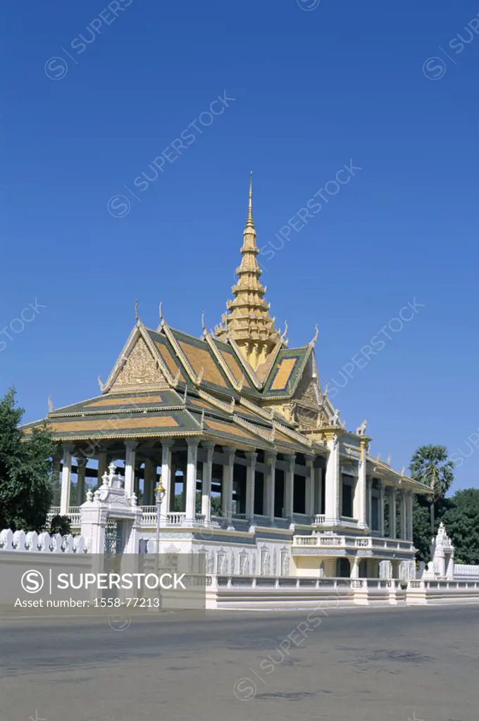 Cambodia, Phnom Penh, Königspalast,  Chan Chhaya pavilion  Asia, southeast Asia, palace, palace installation, temples, buildings, construction, style,...