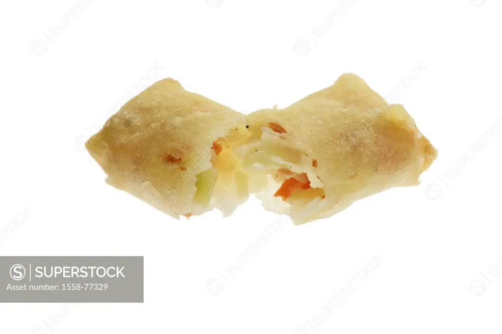 In the spring small rolls, halves, filling,  vegetarian  Food, appetizer, Chinese, Asian, in the spring role, Loempia, Asia Snack, dough role, role, f...