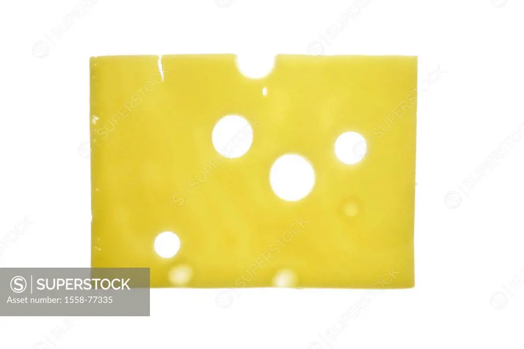 Cheese  holes,   Food, cheese, cheese cold cuts, cold cuts, hard cheese, Emmentaler,  pestered cut, bragged, milk product, dairy product, yellow, quie...