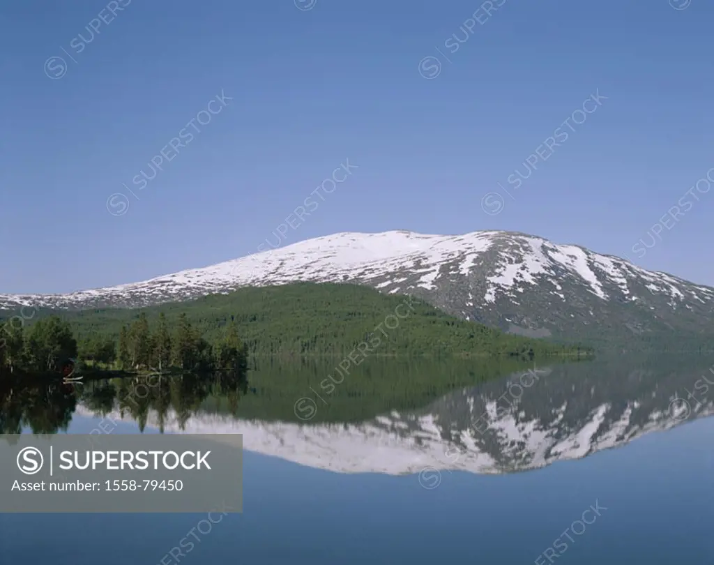 Norway, Osen, mountains, sea, Water reflection  Scandinavia, highland, mountain, waters,  Landscape, water surface, reflection, nature, Nature scenery...