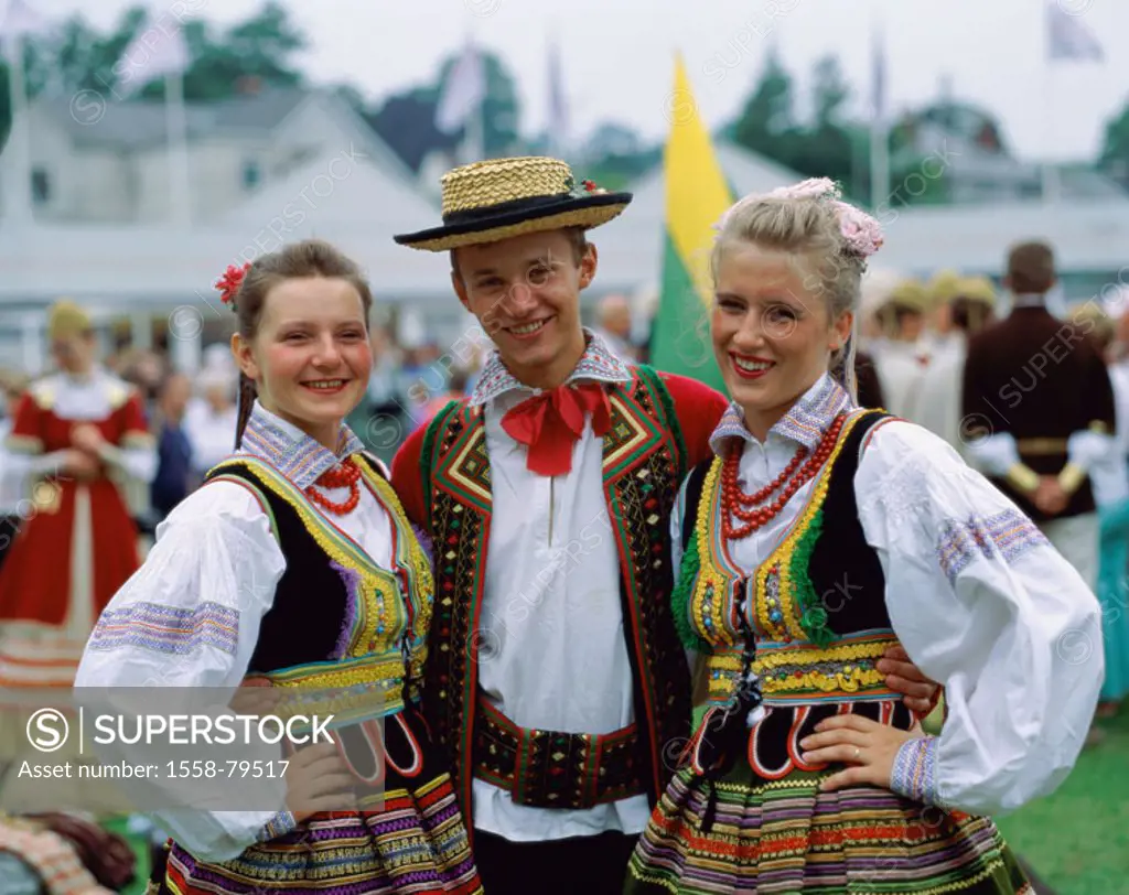 Poland, Warsaw, party, man, women, Folklore clothing, Halbporträt,  Eastern Europe, natives, traditional costume, holiday traditional costume, gaze ca...