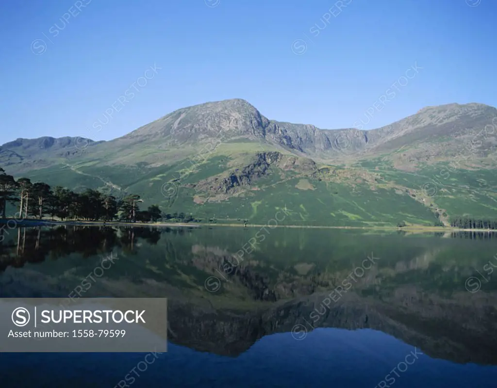 Great Britain, England, Cumbria,  Brine District, Buttermere brine,  Mountains, water reflection,  Europe, island, landscape, nature, sea, water, quie...