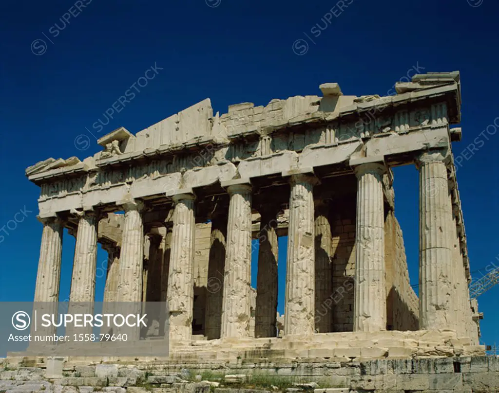 Greece, Athens, acropolis,  Parthenon  Europe, peninsula, Attika, temple mountain, temples, construction, architecture, landmarks, sight, national mon...