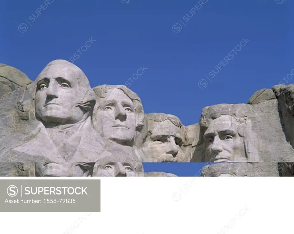 USA, South Dakota, Keystone, Black Hills,  Mount Rushmore national monument  Series, North America, unified states, sight, landmarks, rocks, granite r...