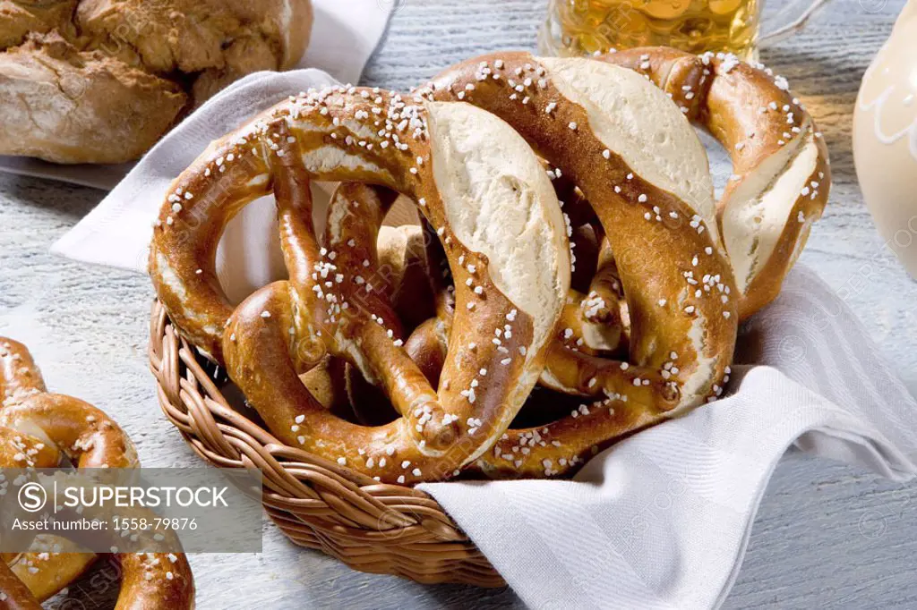 Bread basket, leach pretzels,   Specialty, food, food, supplements, pasta, South German, Bavarian, pastries, Gebildbrot, fine pastries, leach pastries...