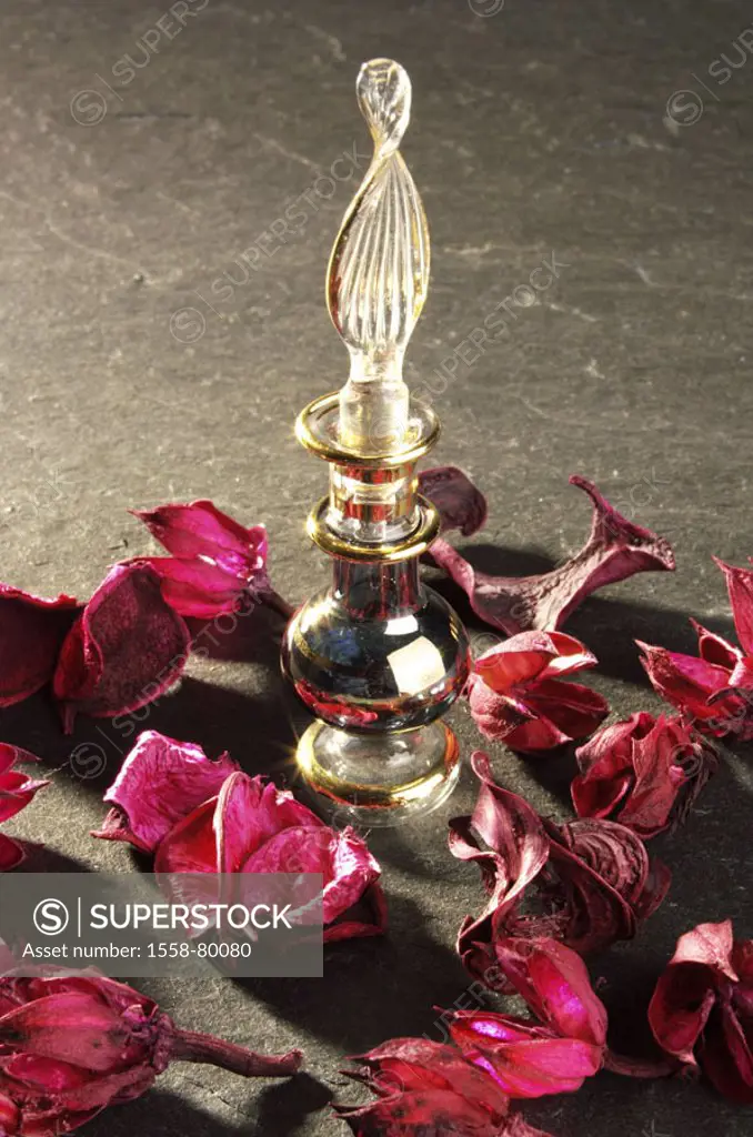 Perfume flask, Egyptian, rose abandoned,  dried  Series, glass flask, flask, glass, perfume bottle, perfume, perfume vial, vial, scent flask, scent vi...