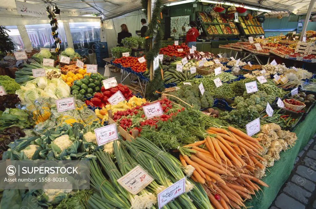 Vegetable market, market stand, ware, detail,   Market, sale, food market, farmer market, offers, selection, variety, food, vegetables, freshness, pri...
