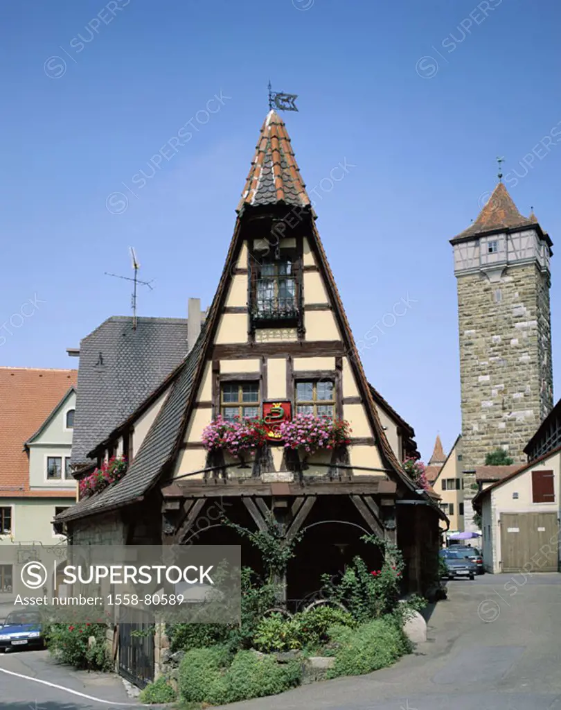 Germany, Bavaria, Rothenburg  he/it  Deafer, old smith  Europe, Southern Germany, franc, central franconia, city, old town, sight, Gerlachschmiede, ho...