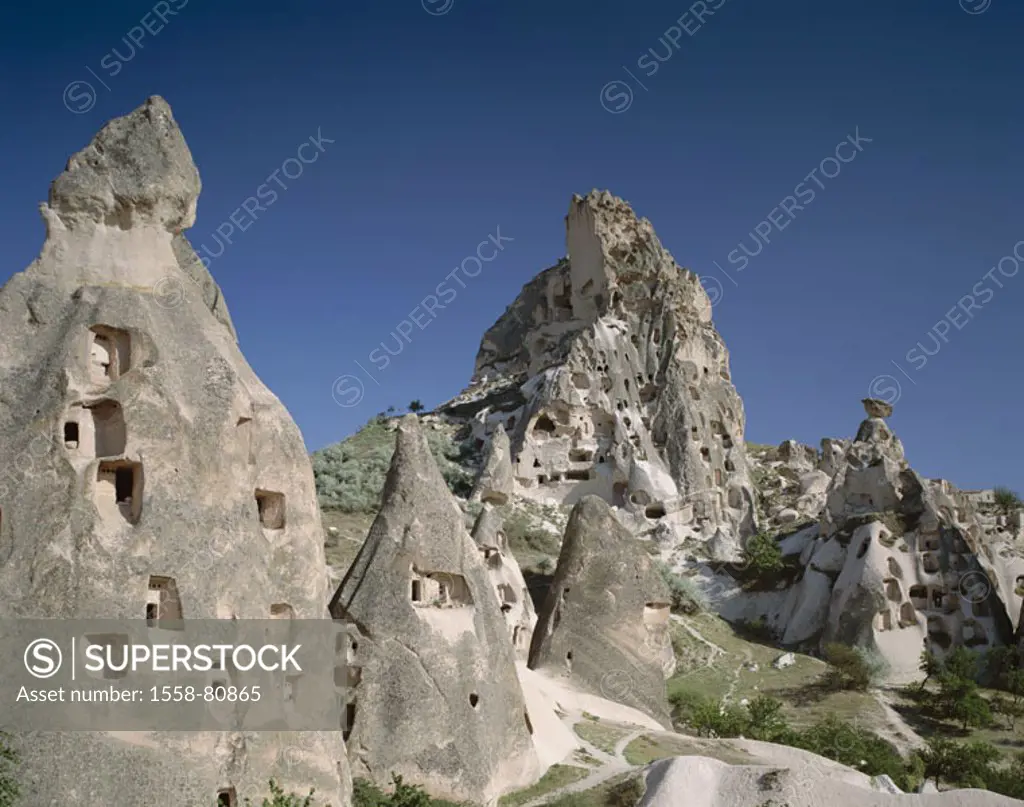 Turkey, Kappadokien, Goreme,  Rock churches  Middle east, fore Orient, Near east, Ottoman empire, churches, places of worship, sacral constructions, r...