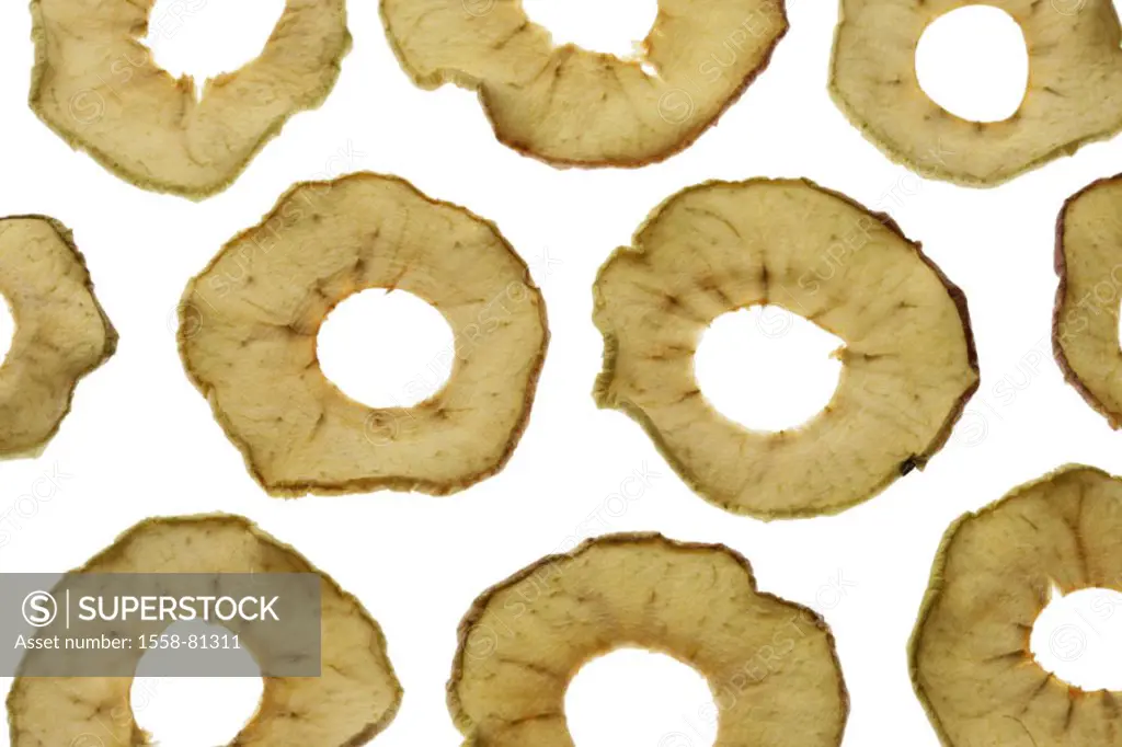 Apple disks, dried, truncated   Dörrobst, dry fruit, apple, apples, disks, preservation, apple chips, healthy, roughage, dried approximately, quietly ...