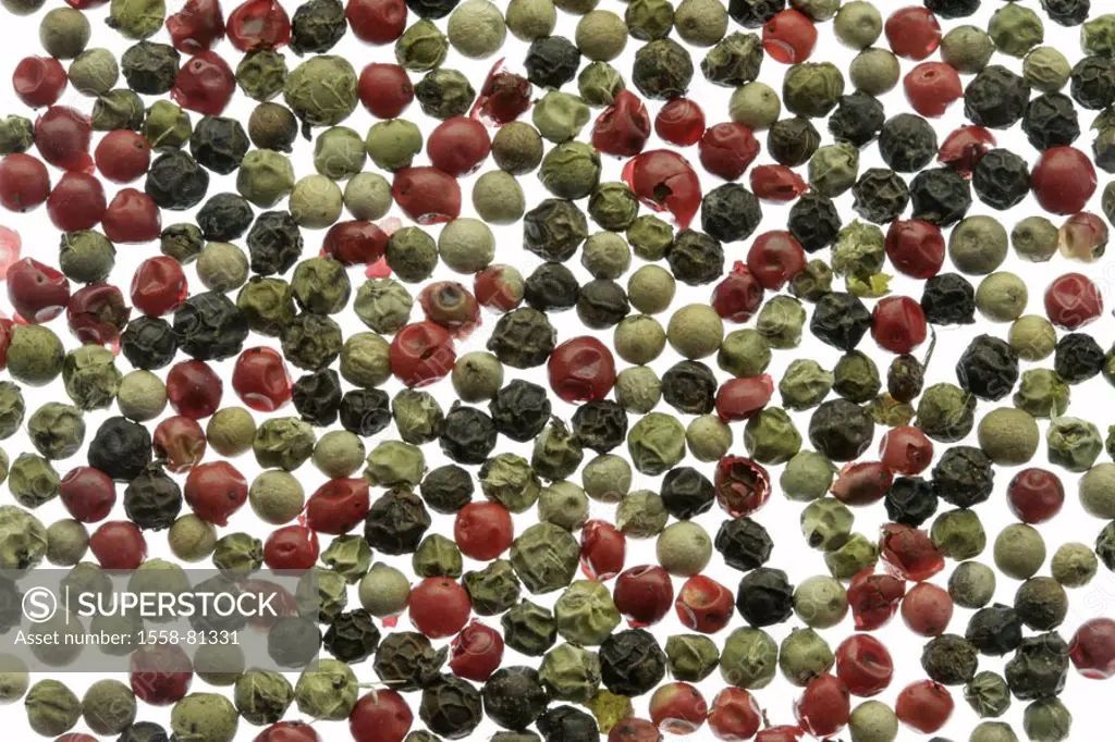 Peppercorns, colorfully   Series, peppers, pepper mixture, red, black, green, white pepper, pfeffrige mixture, condiment, seasoning, food condiment, t...