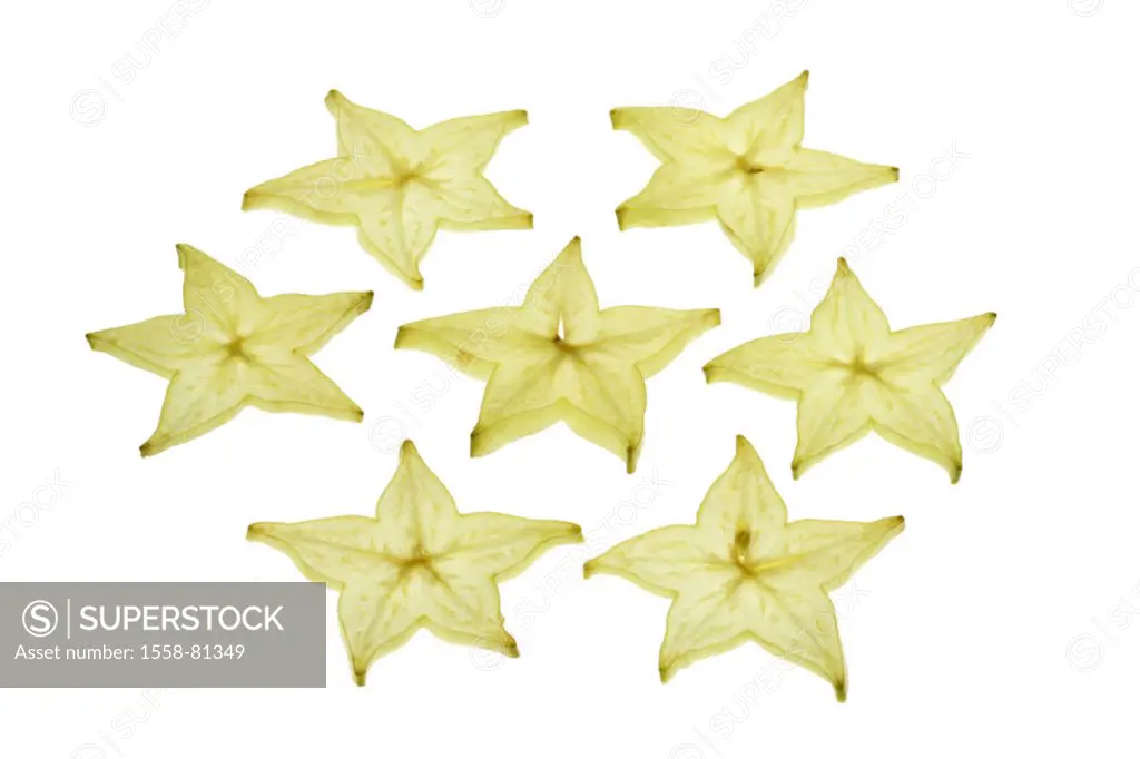 Star fruit, disks,   Food, fruit, South fruit, exotic, tropical, Averrhoa carambola, nutrition healthy, rich in vitamins, vitamin-containing, vitamin ...